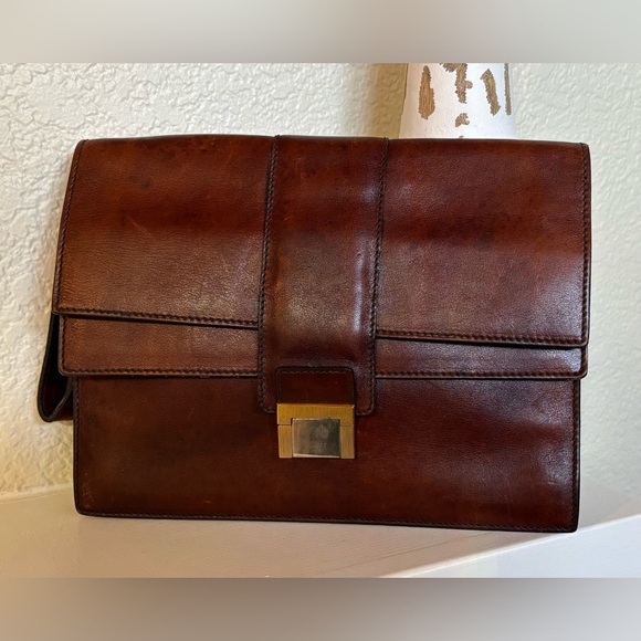 Vintage Leather Other - Classic Brown Leather Men's Briefcase